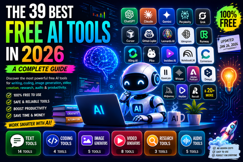 Top 39 free AI tools 2026